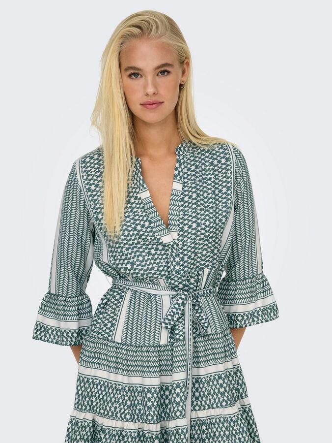 Only Getailleerde blousejurk met all-over motief model 'ATHENA' - Foto 2