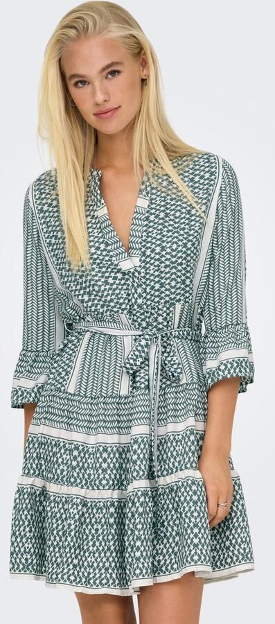 Only Getailleerde blousejurk met all-over motief model 'ATHENA' - Foto 5