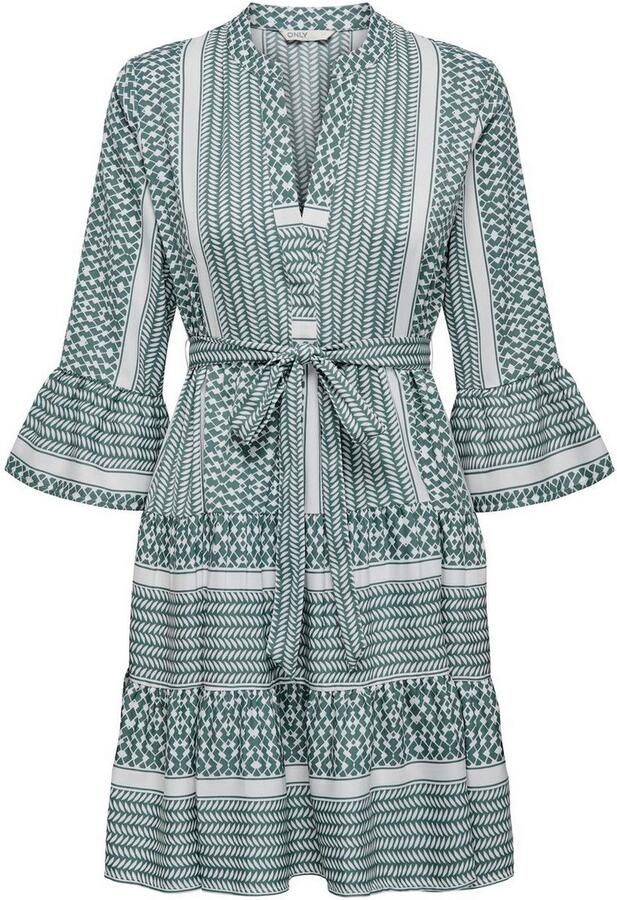 Only Getailleerde blousejurk met all-over motief model 'ATHENA' - Foto 4