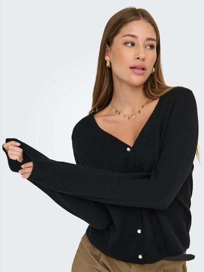 Only Vest ONLADELE LS LACE MIX REVERS CARDI CC KNT - Foto 3