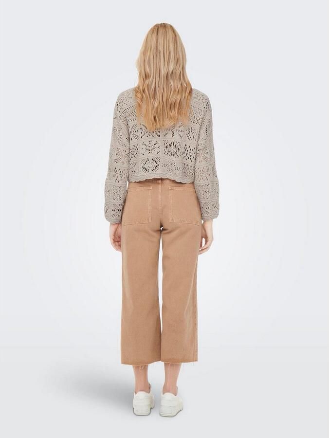 Only Kort gebreid jack met broderie anglaise model 'BEACH LIFE' - Foto 6