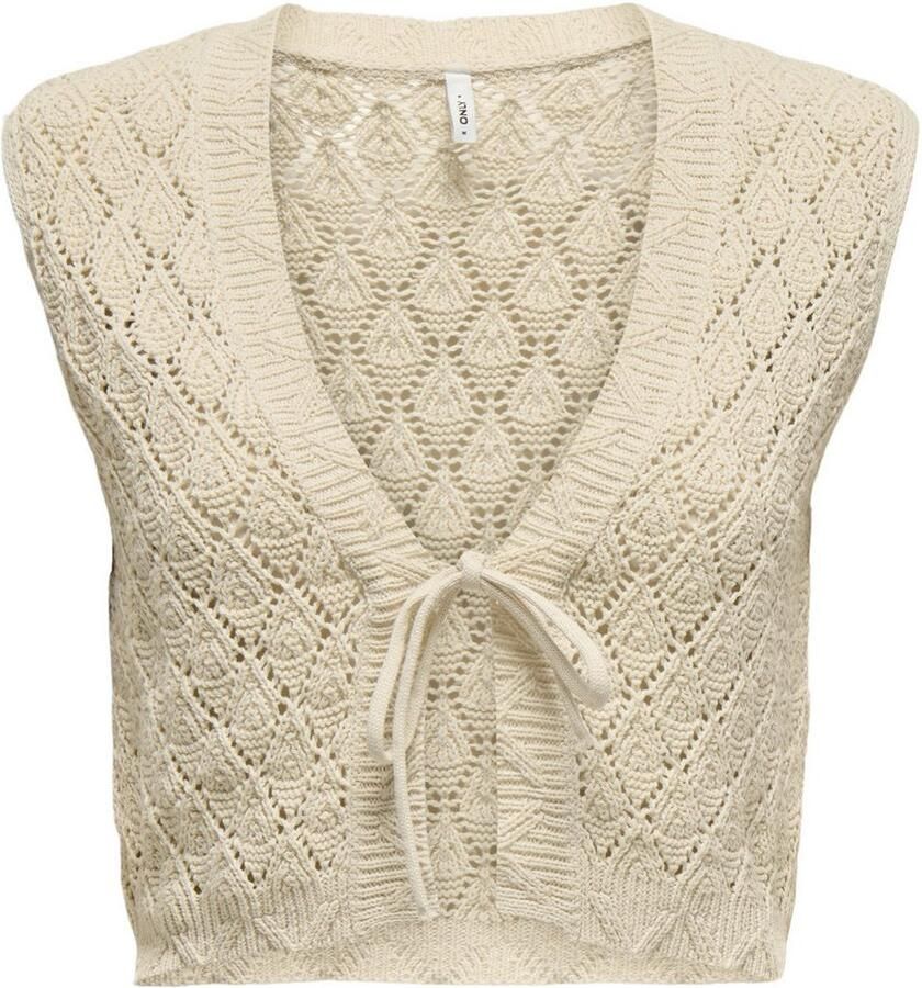 Only Slim fit gebreid jack met vetersluiting model 'CHILI' - Foto 2