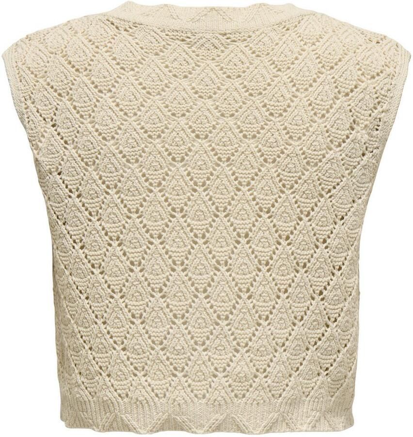 Only Slim fit gebreid jack met vetersluiting model 'CHILI'