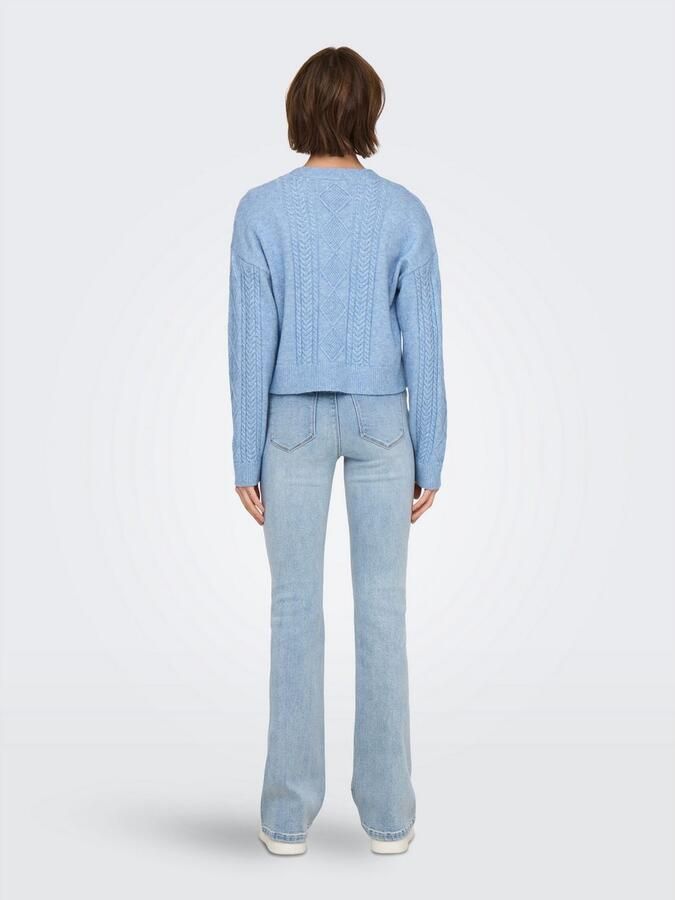 Only Regular fit gebreid jack van viscosemix model 'FIA' - Foto 4