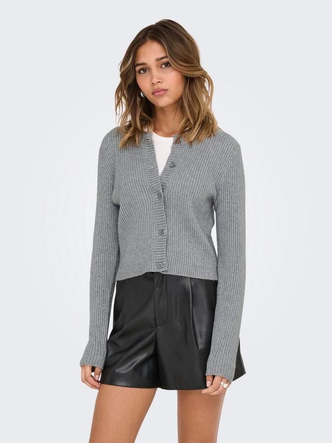 Only Regular fit gebreid jack van viscosemix model 'KATIA' - Foto 3
