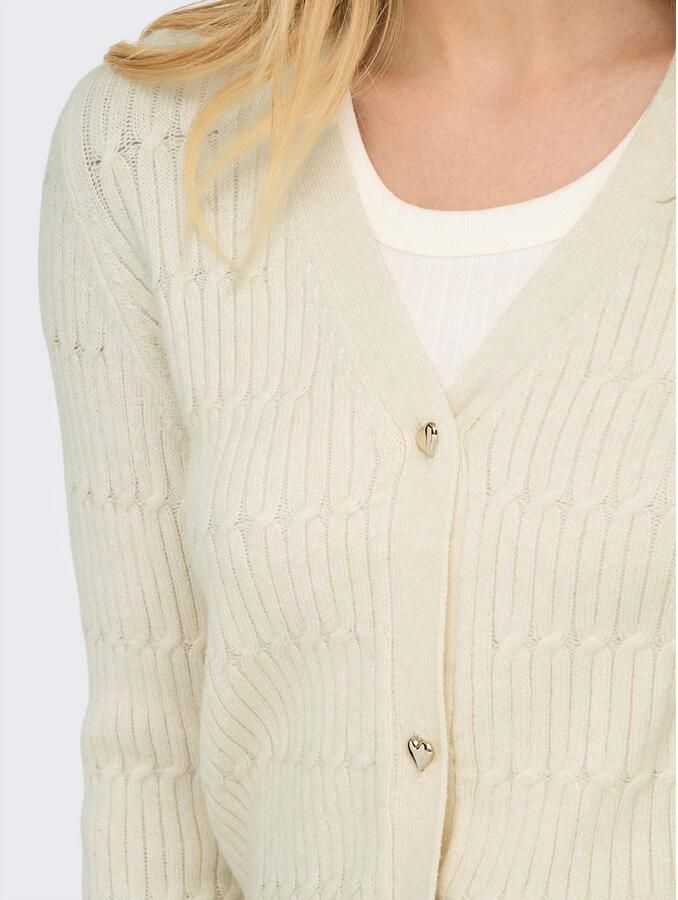 Only Vest ONLKATIA LS CABLE V-NECK CARDIGAN CC KNT - Foto 3