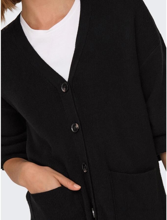 Only Vest ONLKATIA LS RIB V LOOSE CARDIGAN CC KNT