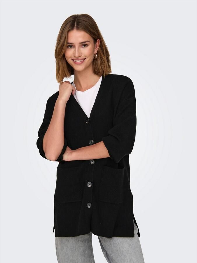 Only Vest ONLKATIA LS RIB V LOOSE CARDIGAN CC KNT - Foto 4