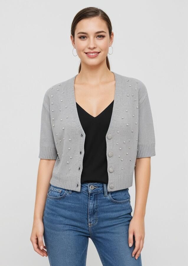 Only Vest ONLRENE LIFE SS BLING CARDIGAN CC KNT