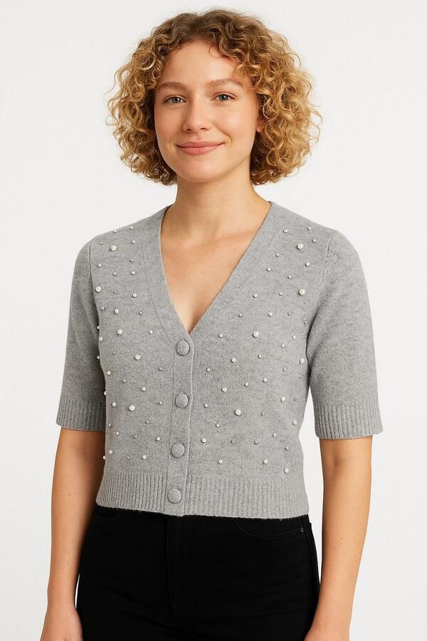 Only Vest ONLRENE LIFE SS BLING CARDIGAN CC KNT - Foto 2