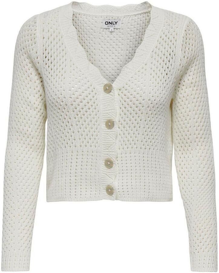 Only Vest ONLROSELIA – Vest met knoopsluiting en geribbelde boorden