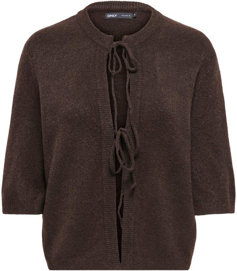 Only Loose fit gebreid jack met strikdetail model 'SIMONI'