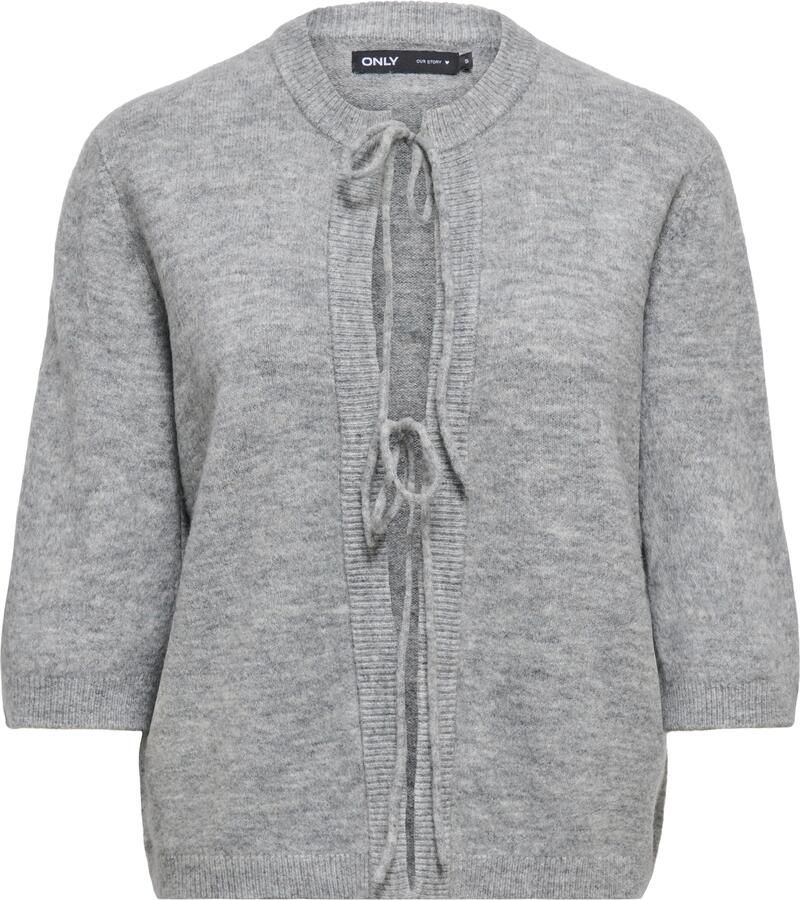 Only Loose fit gebreid jack met strikdetail model 'SIMONI'