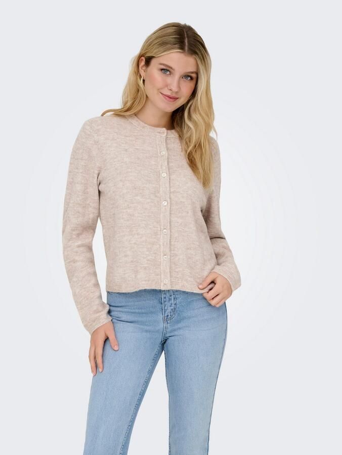 Only Loose fit gebreid jack met knoopsluiting model 'SIMONI'