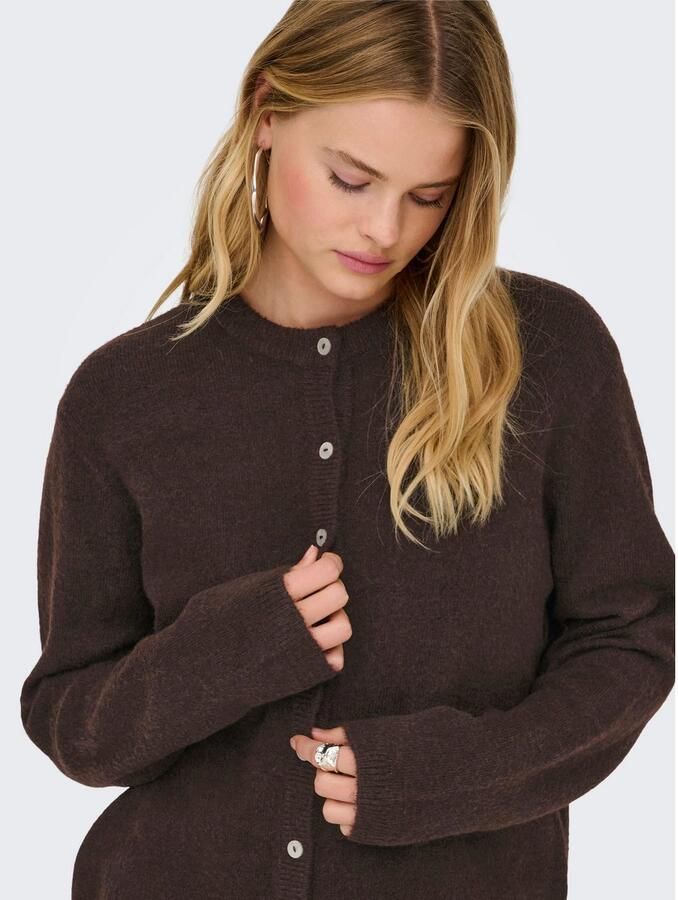 Only Loose fit gebreid jack met knoopsluiting model 'SIMONI'