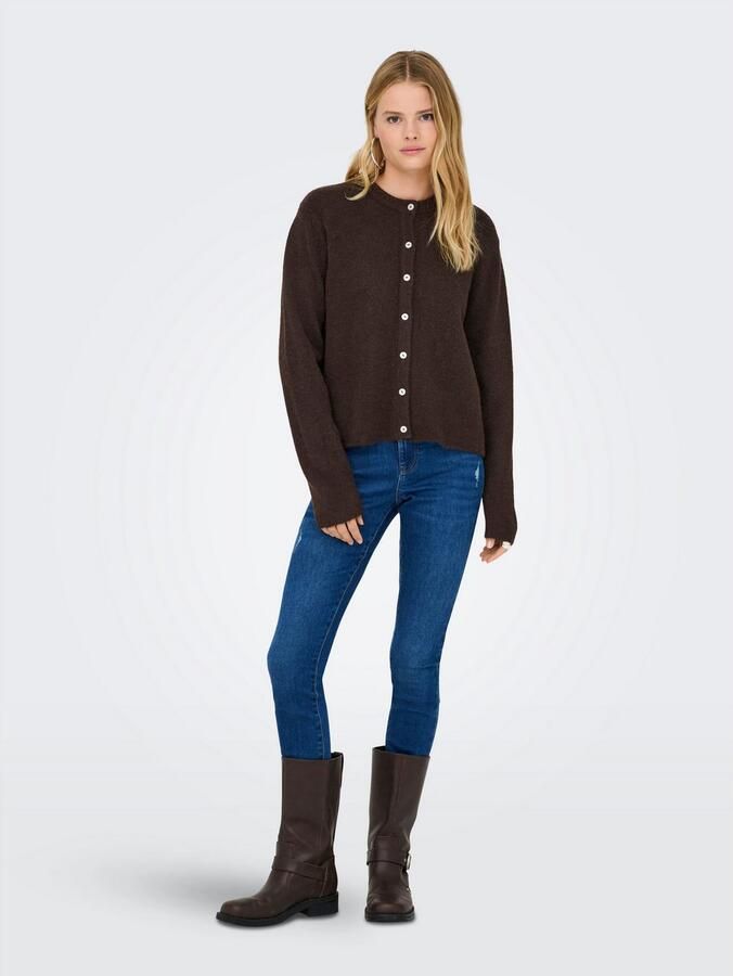 Only Loose fit gebreid jack met knoopsluiting model 'SIMONI' - Foto 3