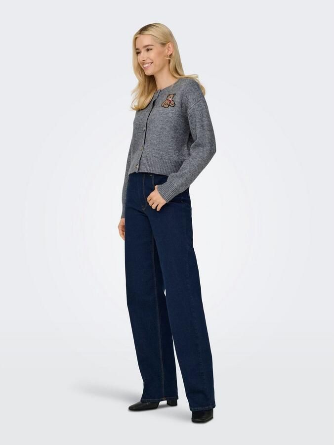 Only Relaxed fit gebreid jack met motiefprint model 'TEDDY' - Foto 6