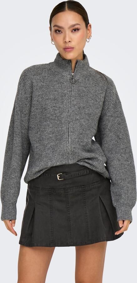 Only Loose fit gebreid jack met wol en opstaande kraag model 'TOKYO' - Foto 6