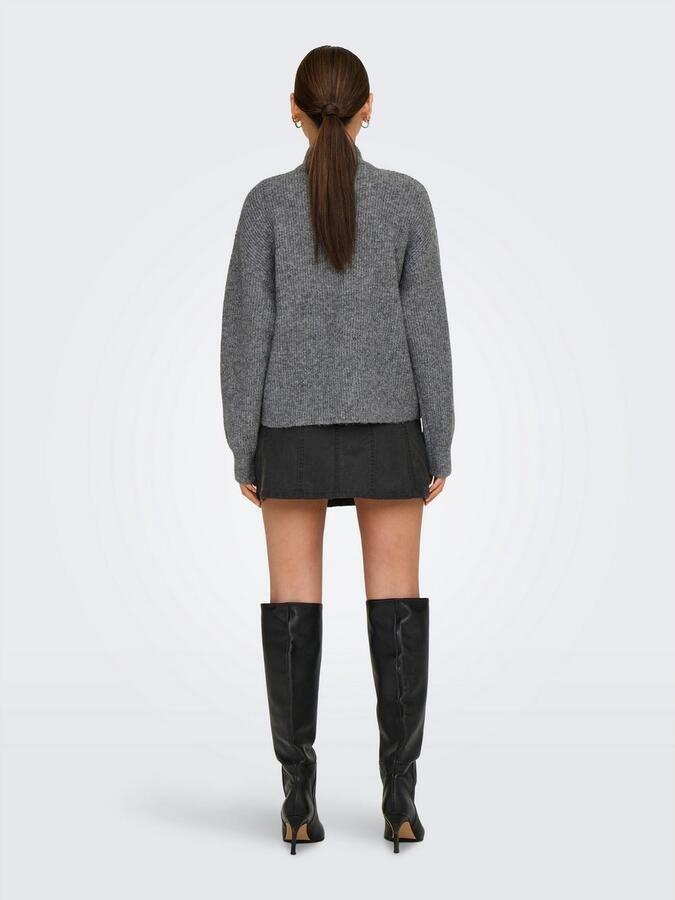 Only Loose fit gebreid jack met wol en opstaande kraag model 'TOKYO' - Foto 4