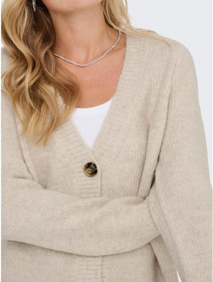 Only Loose fit gebreid jack met V-hals model 'ZOEY'