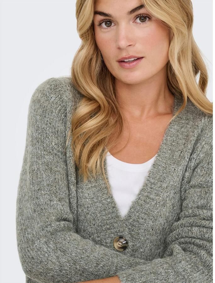 Only Loose fit gebreid jack met V-hals model 'ZOEY'