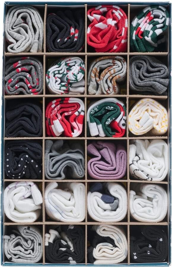 Only Vrijetijdssokken ONL24 MULTI XMAS SOCK BOX 24-PACK ACC (set 24 Paar)