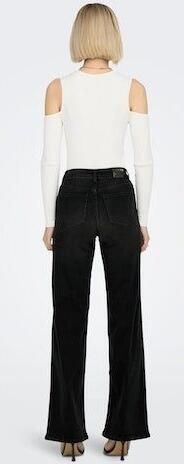ONLY high waist wide leg jeans ONLMADISON washed black denim - Foto 6