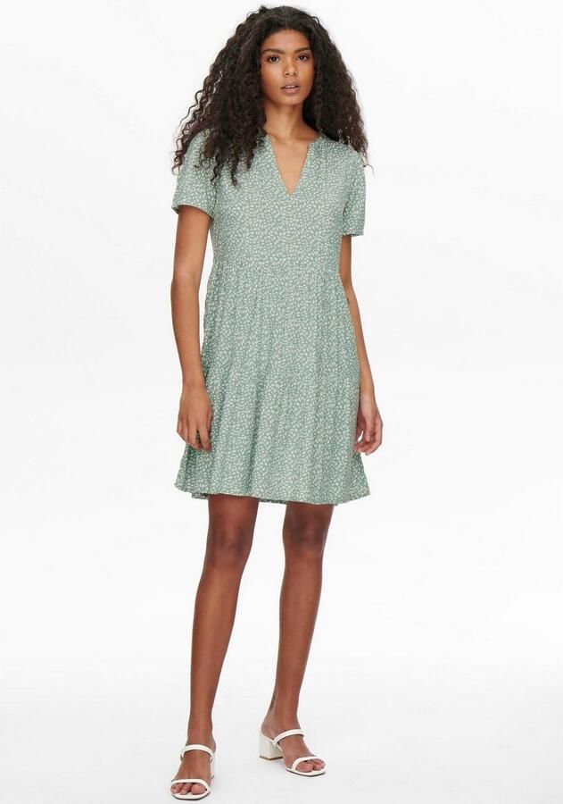 Only Zomerjurk ONLZALLY – Zomerjurk met V-hals en trapsgewijze volant - Foto 3