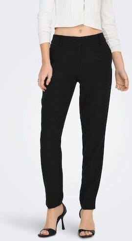 ONLY high waist slim fit pantalon ONLVERONICA-ELLY van polyester zwart
