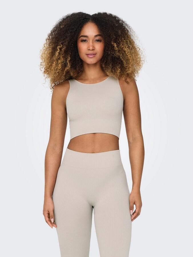 Only Play Trainingstop ONPJAIA LIFE Cropped fit in fijne ribstructuur - Foto 4