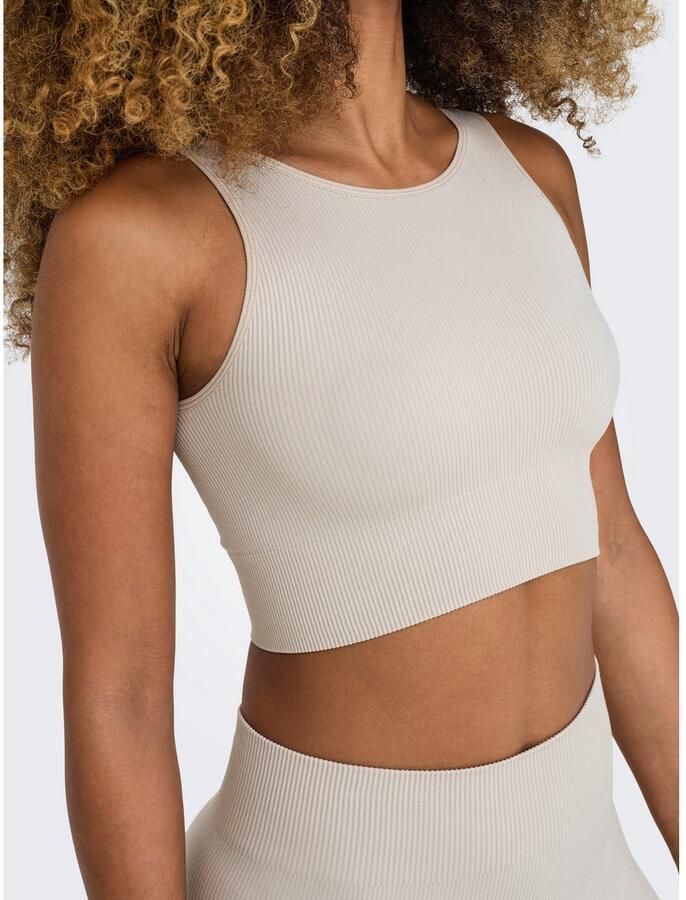 Only Play Trainingstop ONPJAIA LIFE Cropped fit in fijne ribstructuur - Foto 3