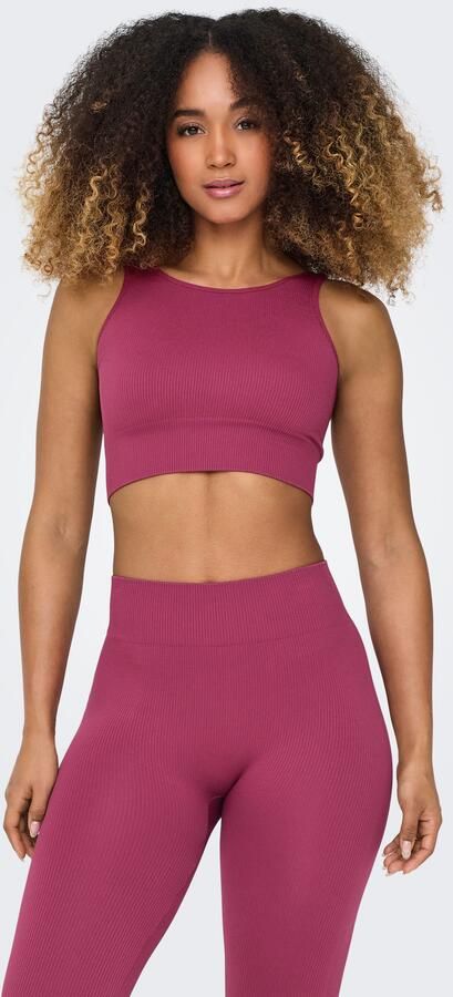 Only Play Trainingstop ONPJAIA LIFE Cropped fit in fijne ribstructuur - Foto 6