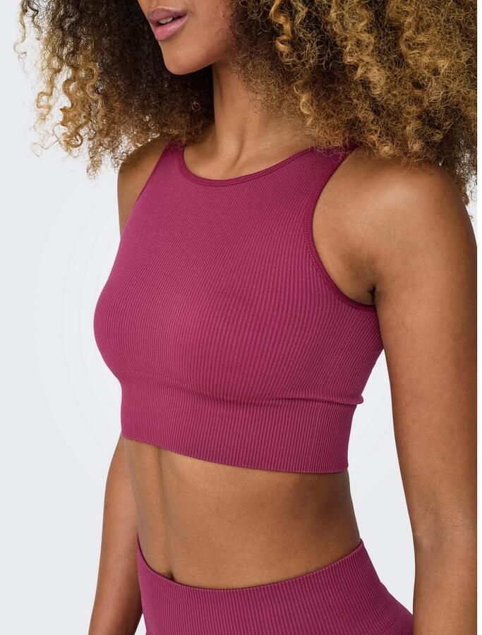 Only Play Trainingstop ONPJAIA LIFE Cropped fit in fijne ribstructuur - Foto 2