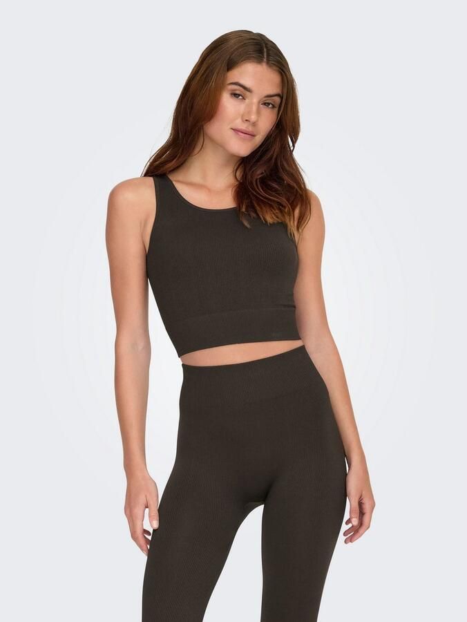 Only Play Trainingstop ONPJAIA LIFE Cropped fit in fijne ribstructuur - Foto 3