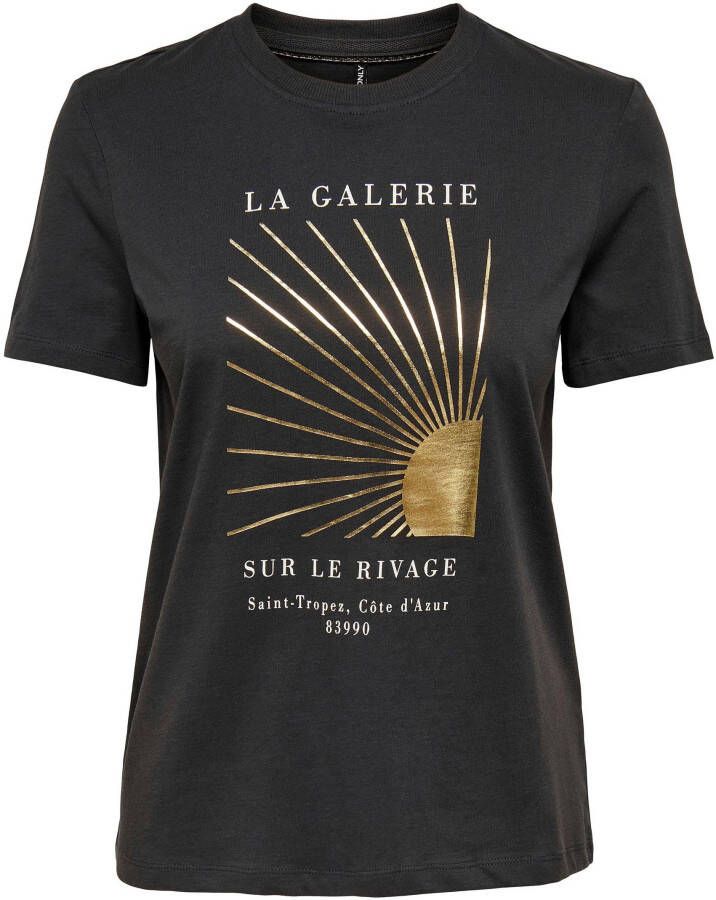 Only Shirt met korte mouwen ONLELODIE REG S S GALERIE TOP BOX JRS