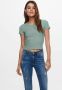 Only Shirt met ronde hals ONLEMMA S S SHORT TOP NOOS JRS Ronde hals modieus regular fit gegolfde afwerking effen - Thumbnail 1