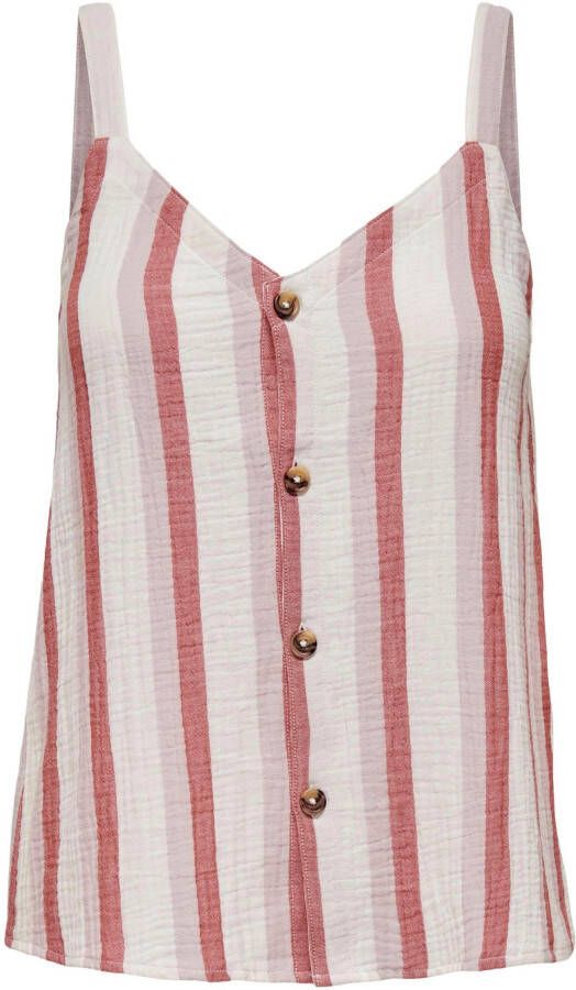 Only Shirt met ronde hals ONLTHYRA SINGLET TOP WVN