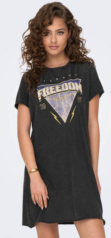Only T-shirtjurk van puur katoen met motiefprint model 'LUCY'
