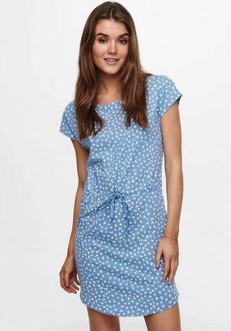 Only Jurk met geribde ronde hals model 'MAY'