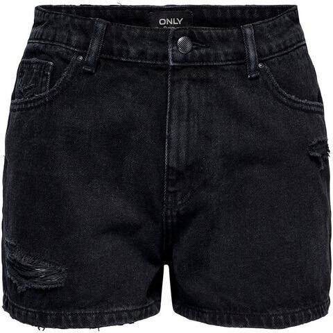 ONLY high waist jeans short ONLJAGGER washed black