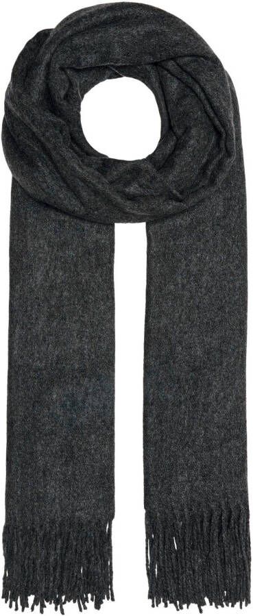 ONLY sjaal ONLAIDA met franjes antraciet