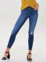 Only Blauwe Ripped Jeans met Versleten Effect Blue Dames - Thumbnail 2