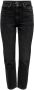 ONLY cropped high waist straight leg jeans ONLEMILY black denim regular - Thumbnail 2