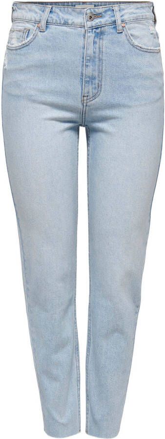 Only High-waist jeans ONLEMILY – Enkeljeans met hoge taille en rechte snit lichte wasbeurt voor een vervaagde en lichtere denim-look - Foto 10