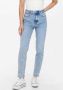 ONLY cropped high waist straight leg jeans ONLEMILY light blue denim regular - Thumbnail 3