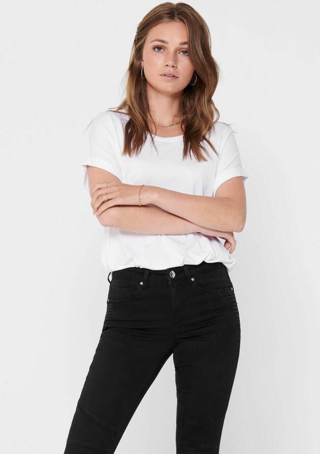 Only T-shirt ONLMOSTER – T-shirt met gemêleerde look en elastisch materiaal