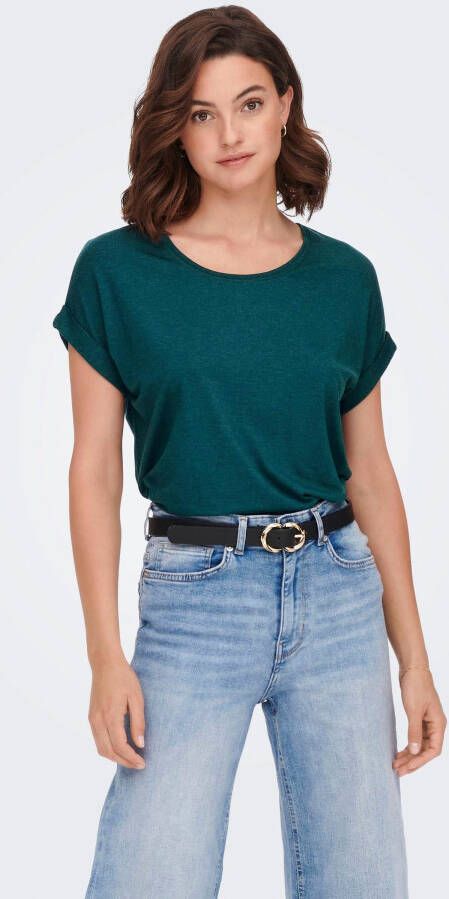 Only Dames-T-shirt ronde hals Onlmoster Blauw Dames