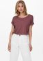 Only T-shirt met geribde ronde hals model 'MOSTER' - Thumbnail 1