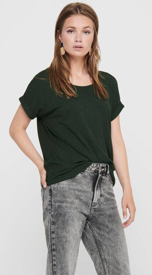 Only Stijlvolle Rosin T-shirt voor vrouwen Green Dames