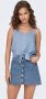 ONLY gestreepte crop top ONLLECEY lichtblauw wit - Thumbnail 2